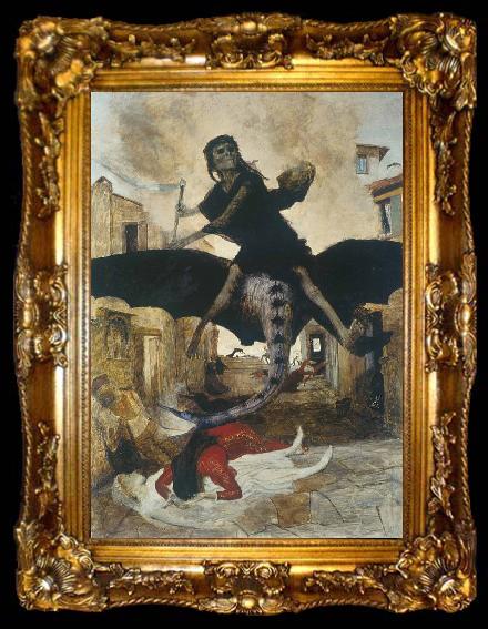 framed  Arnold Bocklin Plague, ta009-2
